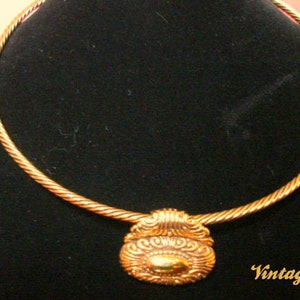 Gold Necklace Vtg premier Designs 50's image 4