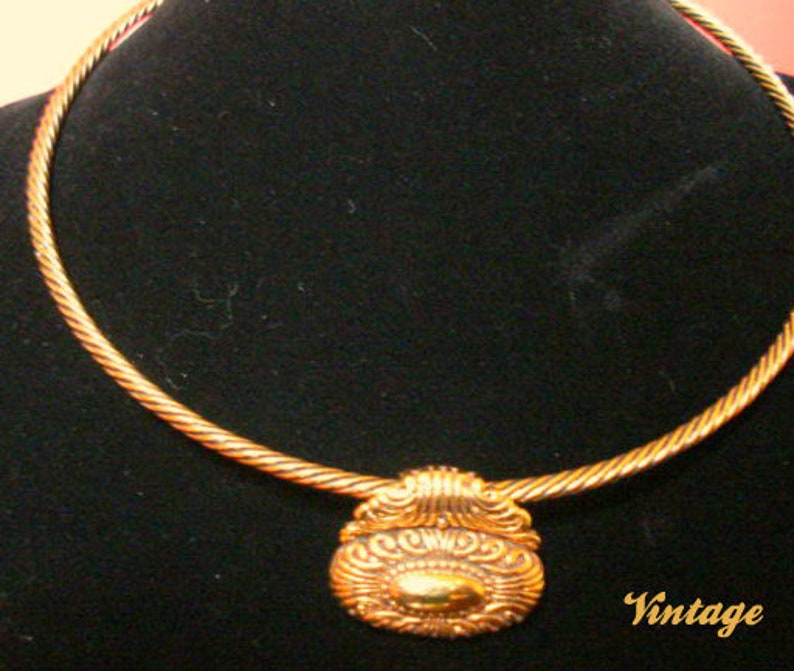 Gold Necklace Vtg premier Designs 50's image 4