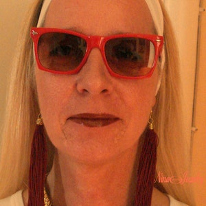 VTG rouge Tortoise Lunettes de soleil 1980 image 1