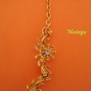 Vtg Gold Necklace And Earrings 1980 image 2