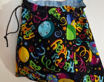 Fabric gift bags. Available for all occasions. Variety of sizes available.
