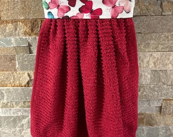 Hanging Wrap Terry Dish Towel: No Snaps, Easy Attach Strap