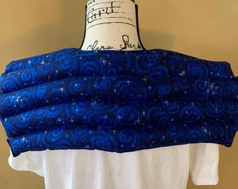 Heated Shoulder Wrap: Flax Seed Hot Cold Therapy Pad