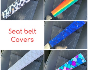 Seat belt cover, Padded cover for seatbelt, Reversible cover, Cushioned cover