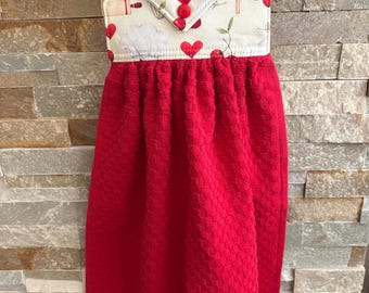 Hanging Dish Towel: Decorative Terry Towel with Snap