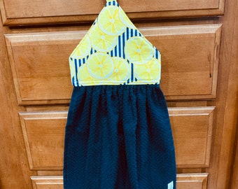 Hanging Terry Dish Towel: Cabinet Drawer Loop Towel