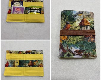 Tea & Gift Card Wallet: 6-Compartment Organizer