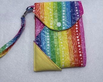 3-Pocket Cellphone Wristlet/Crossbody: Money, Eyeglass Holder