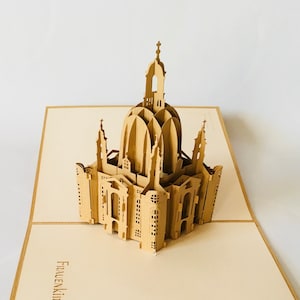 Frauenkirche Dresde 2, carte pliante / carte 3D