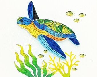 Tortue de mer, carte piquante, tortue de mer piquante, photo de tortue de mer