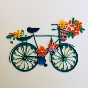 Vélo homme, Quilling card