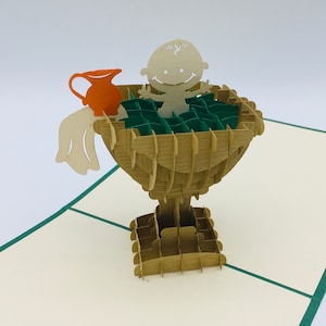 Taufen 2, 3D-Karte, Pop-Up, Klappkarte