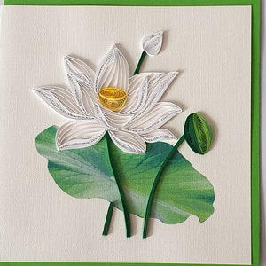 Fleur de lotus 2, carte quilling