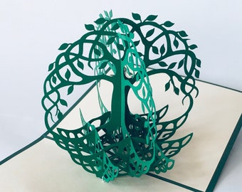 Lebensbaum, Tree of Life, 3D-Karte, klappkarte, pop up karte