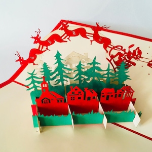 Weihnachtskarte 4, Klappkarte / 3D-Klappkarte