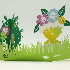 Biglietto di Pasqua, biglietto 3D/cartolina pop-up