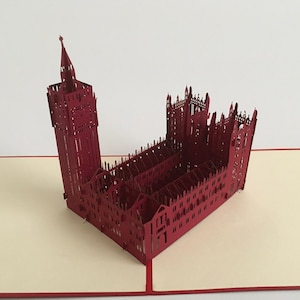 Big Ben, biglietto pieghevole/cartolina 3D/pop-up
