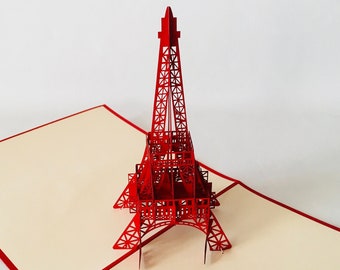 Eiffelturm, Eiffel tower, Klappkarte, 3D-Karte, Pop-Up Karte, pop up card