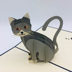 Cat, Pop up card, 3D card, Pop-Up card, Folding card
