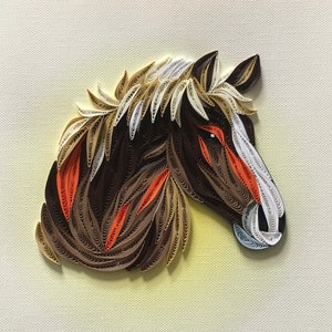 Testa di cavallo, Testa di cavallo, Carta quilling, Carta quilling, Cavallo, Cavallo