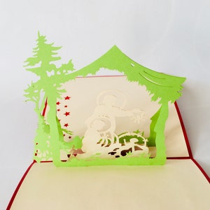 Presepe di Natale, cartoline 3D/pop up/cartoline pieghevoli