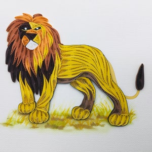 Lion, quilling card