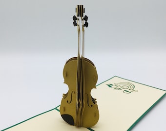 Geige, Violin, Klappkarte / 3D-Karte / Pop-Up