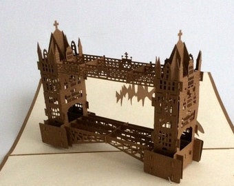 Tower Bridge 2, Klappkarte / 3D-Karte / Pop-Up