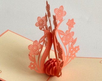 Blossom, folding card / 3D card / pop up card