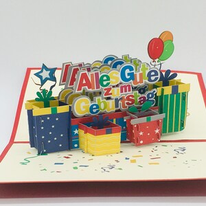 Alles Gute zum Geburtstag, Geburtstagskarte, pop up Karte, 3D Karte Bild 2