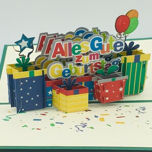 Alles Gute zum Geburtstag, Geburtstagskarte, pop up Karte, 3D Karte Bild 9