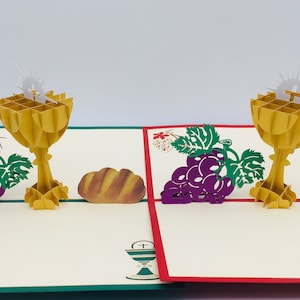 Communion, communion, 3D card, pop-up card, folding card, pop up card
