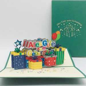 Alles Gute zum Geburtstag, Geburtstagskarte, pop up Karte, 3D Karte Bild 7