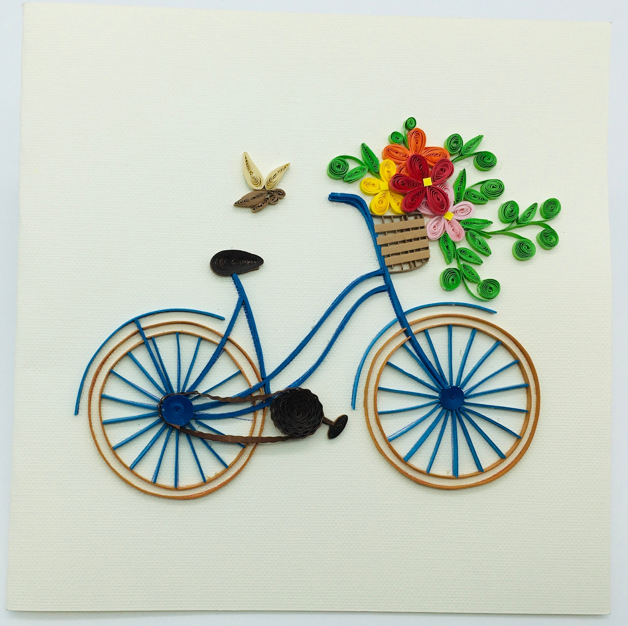 Bicycle 10 Quilling Card Etsy