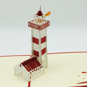 Faro, biglietto pieghevole/cartolina 3D/pop-up