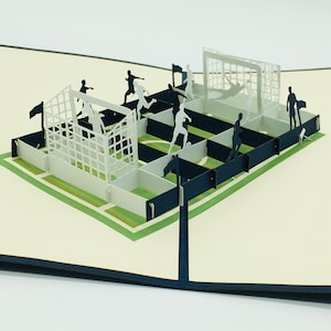 Fußball, Fußballeuropameisterschaft, Fußballweltmeisterschaft, Fußballspiel, Fußballfeld, Fußballer, Klappkarten, 3D-Karten, Pop-Up Karten,