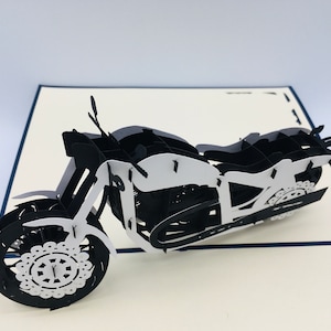 Motocicleta, tarjeta plegable/tarjeta 3D/pop-up