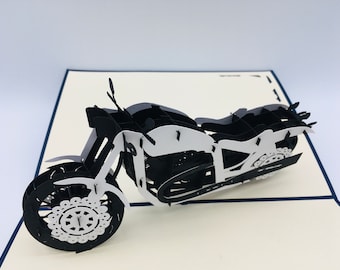 Motorrad, Klappkarte / 3D-Karte / Pop-Up