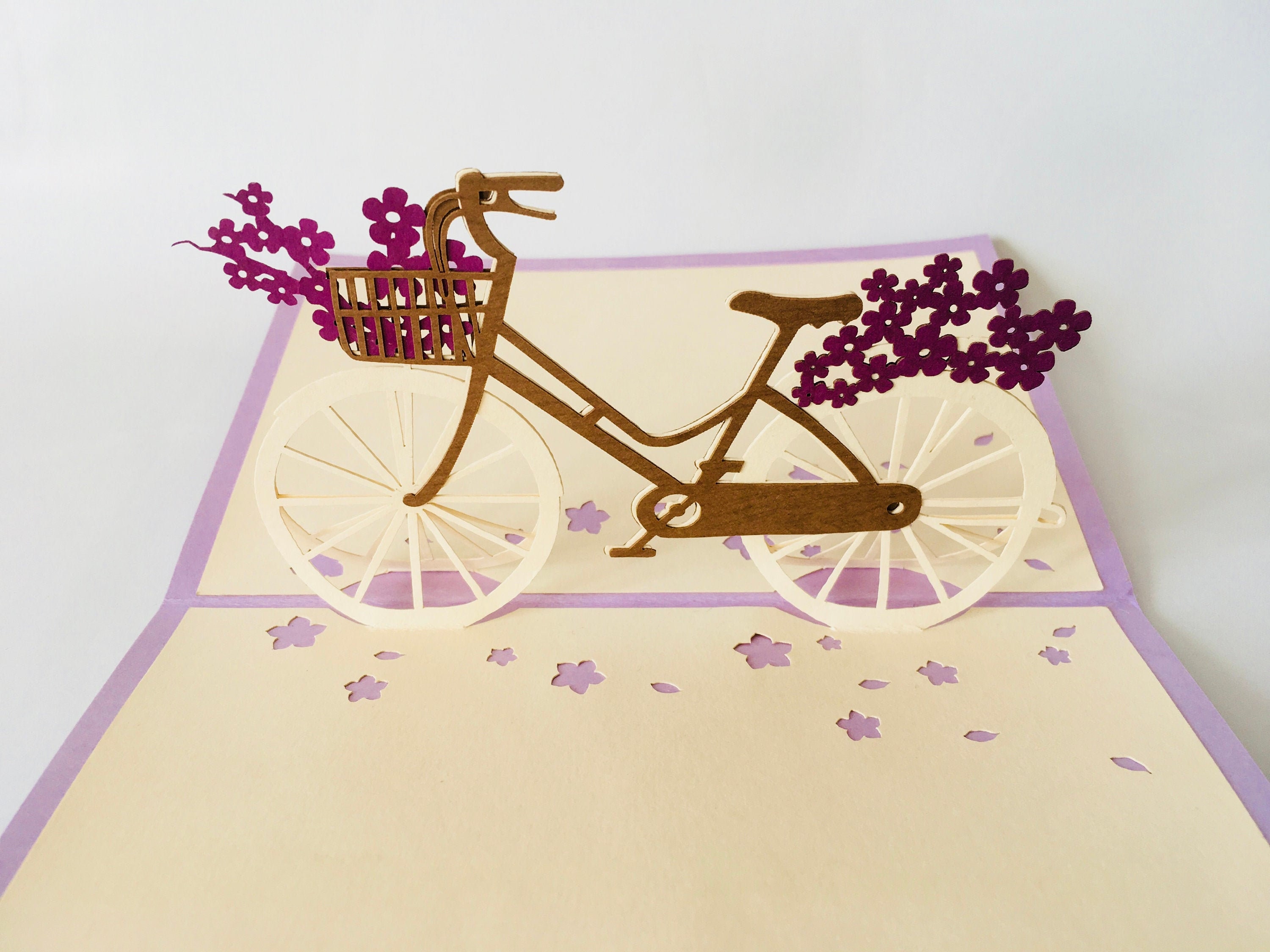 3d pop up karten fahrrad