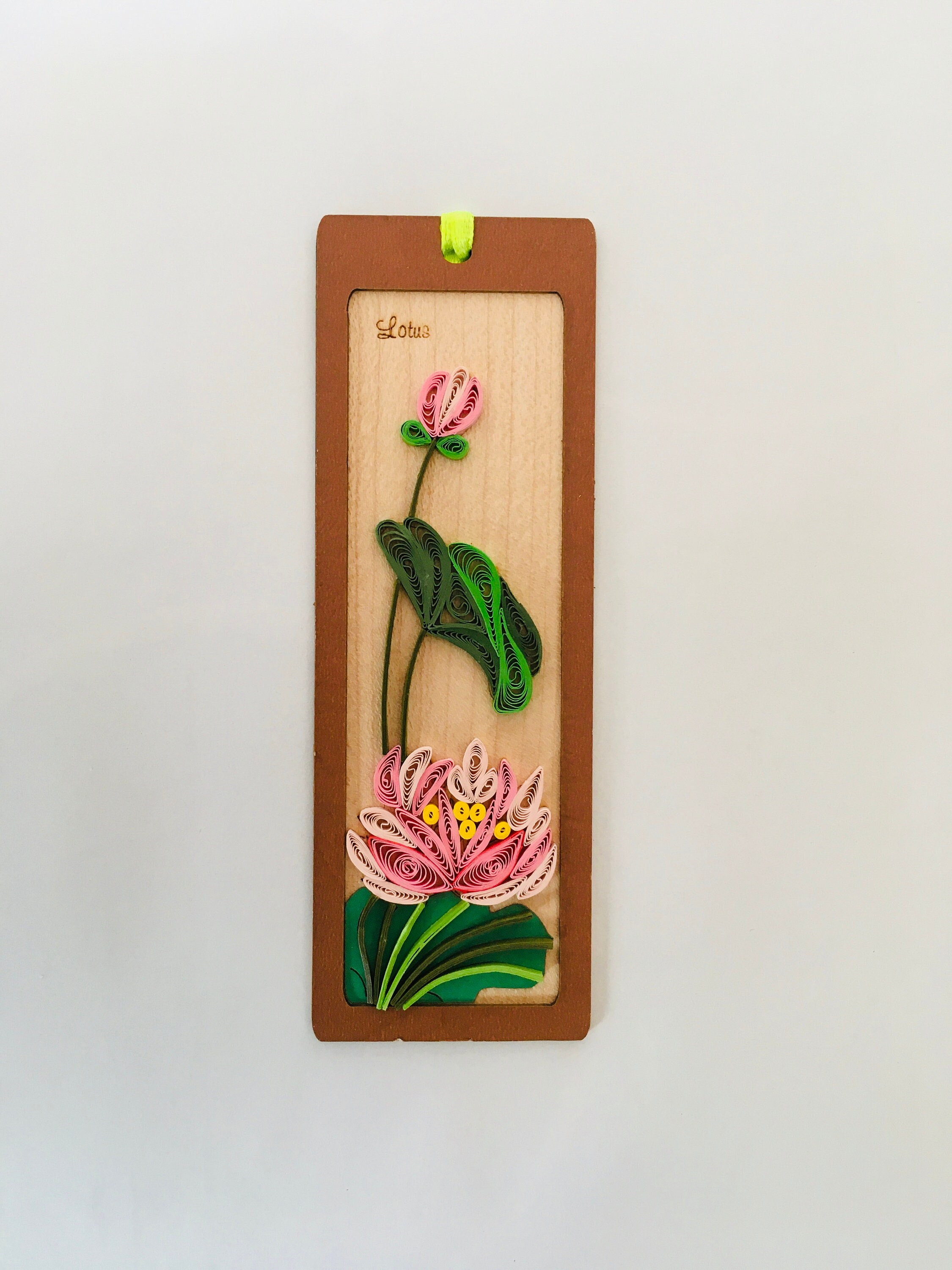 Lotus Flower Quilling Bookmarks Bookmarks Lotus Flower Etsy UK