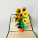 Sunflowers, Folding Card / 3D Card / Pop-Up, Mother's Day Card, Mother's Day Gift, Pop-up Father's Day, 3D Sunflower Card, Birthday Card 