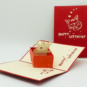 Cats in a gift package, Cats in a gift package, 3D card, Pop-Up card, pop up card