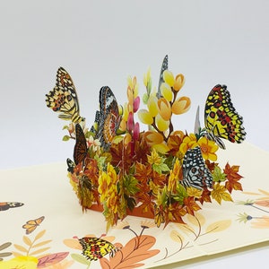 Colorido ramo de flores, tarjeta pop up, tarjeta 3D, tarjeta de felicitación, regalo del Día de la Madre