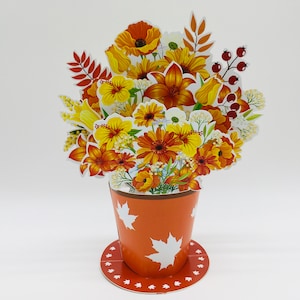 Ramo pop-up hecho a mano, ramo decorativo, regalo para aniversario, cumpleaños, Día de la Madre, Día del Padre, San Valentín y cumpleaños