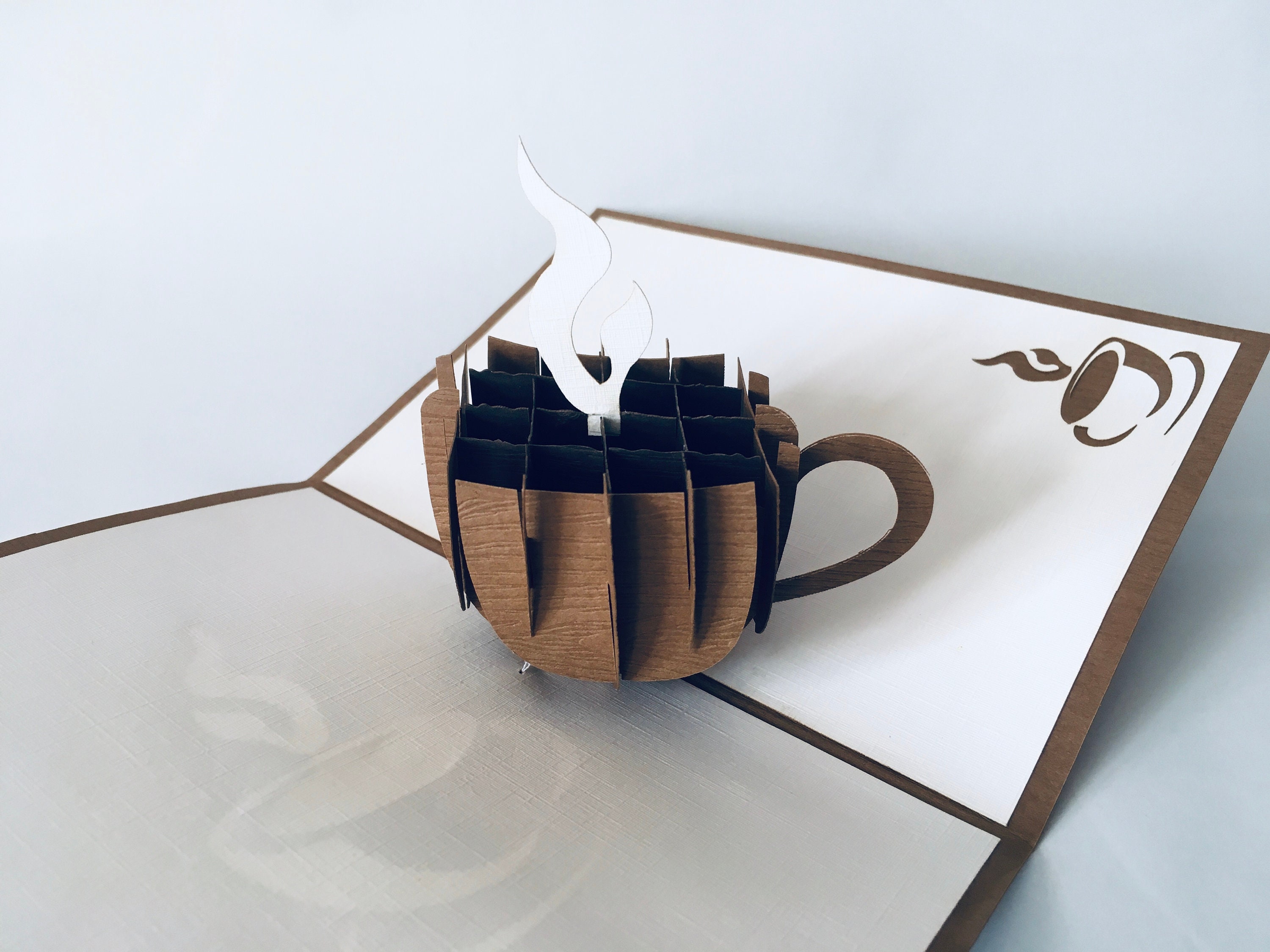 Pop Up Coffee Mug 3d Card Greeting Card Invitation Card Etsy Singapore