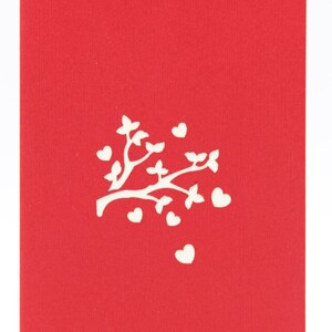 Arbre coeur, carte pop-up / 3D, Saint Valentin, carte mariage image 9