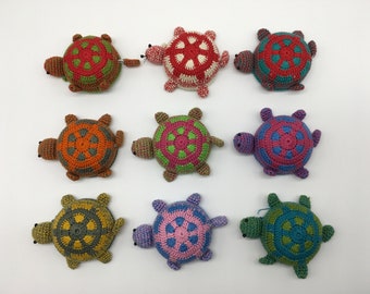 Gehaakt meetlint schildpadmotief, meetlint schildpad, gehaakte sleutelhanger, leuk cadeau voor kinderen en creatieve mensen