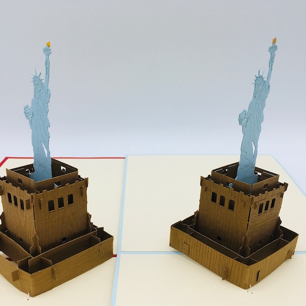 Freiheitsstatue in New York, Statue of Liberty in New York, 3D-Karte, Pop-Up card