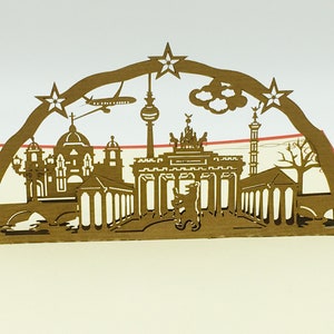 Arco di candela Berlino, biglietto pieghevole, biglietto 3D / pop-up