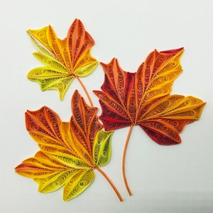 Foglie autunnali, carta quilling